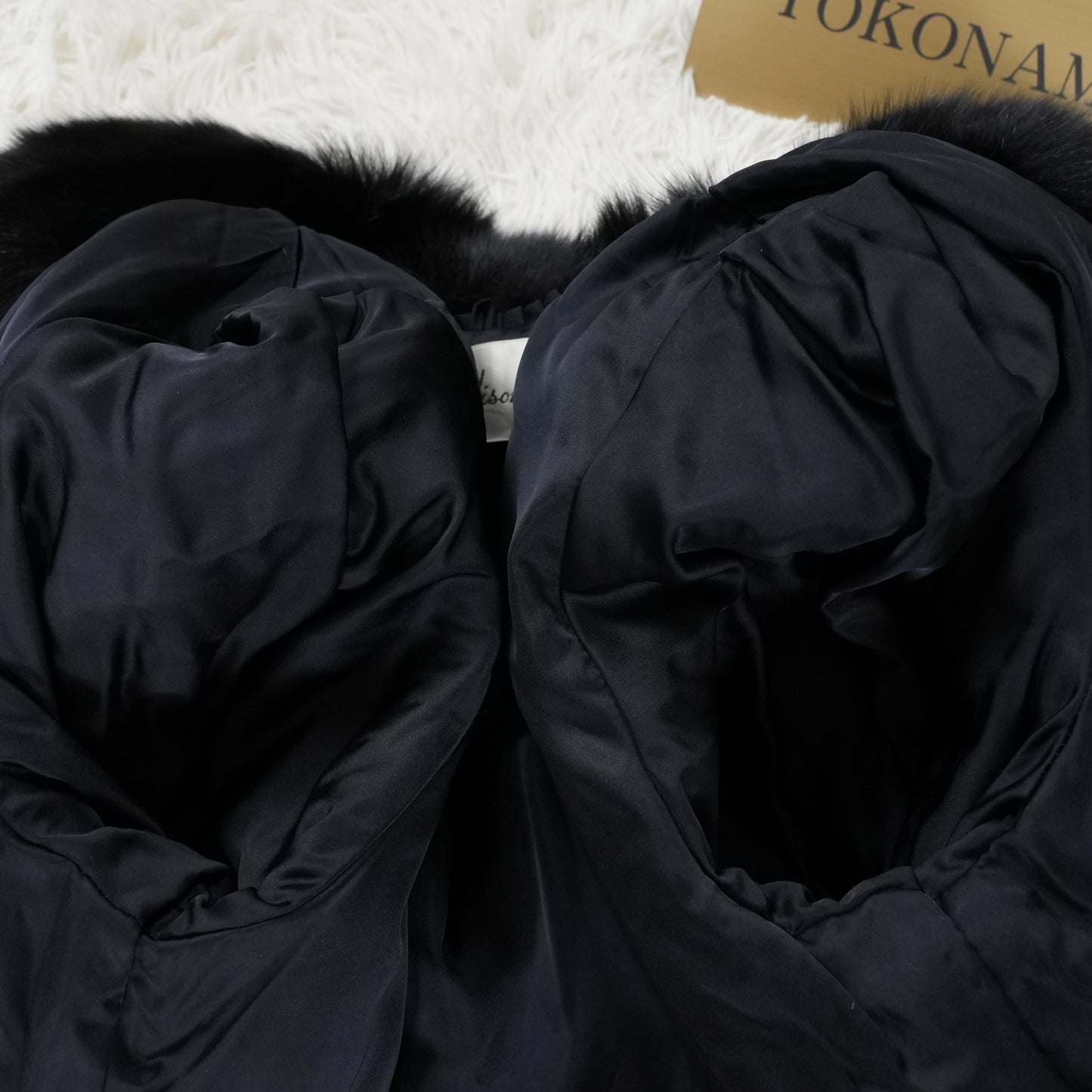 SAGA ROYAL FOX Black Dyed Coat - Genuine Vintage Fur From Japan