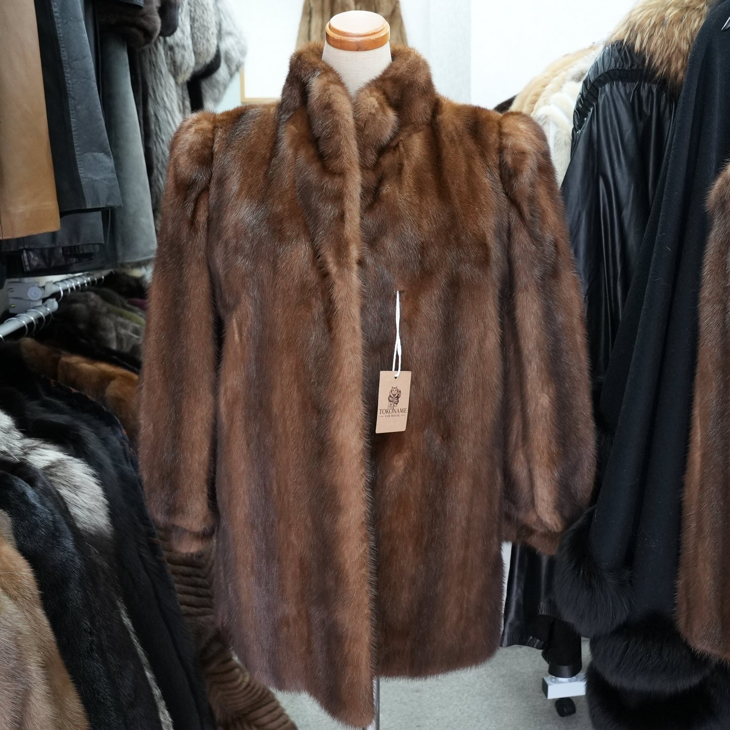 Demi Buff Mink Jacket SAGA MINK - Genuine Vintage Fur From Japan
