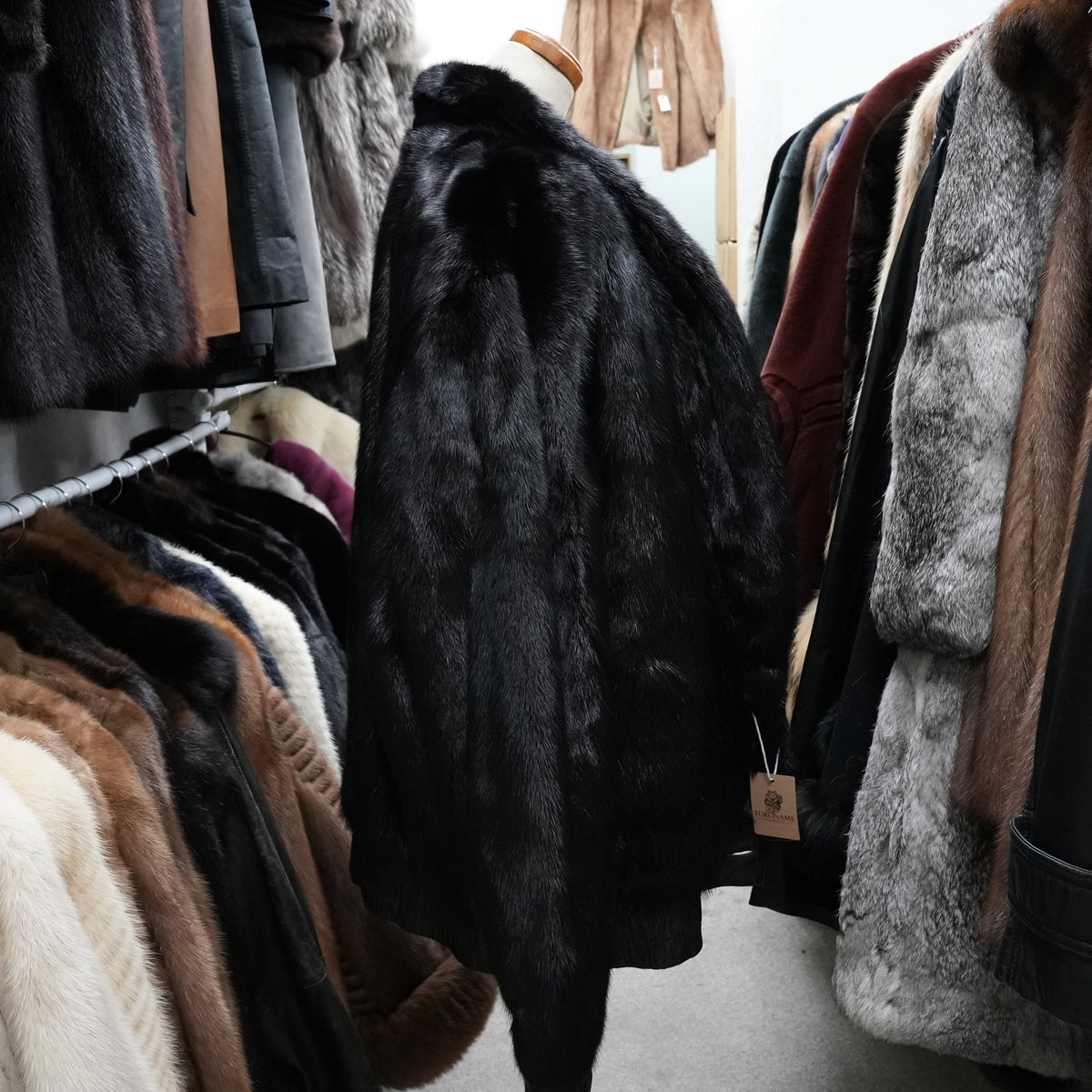 Men Reversible Mink and Leather Bomber Jacket - Genuine Vintage Fur From Japan