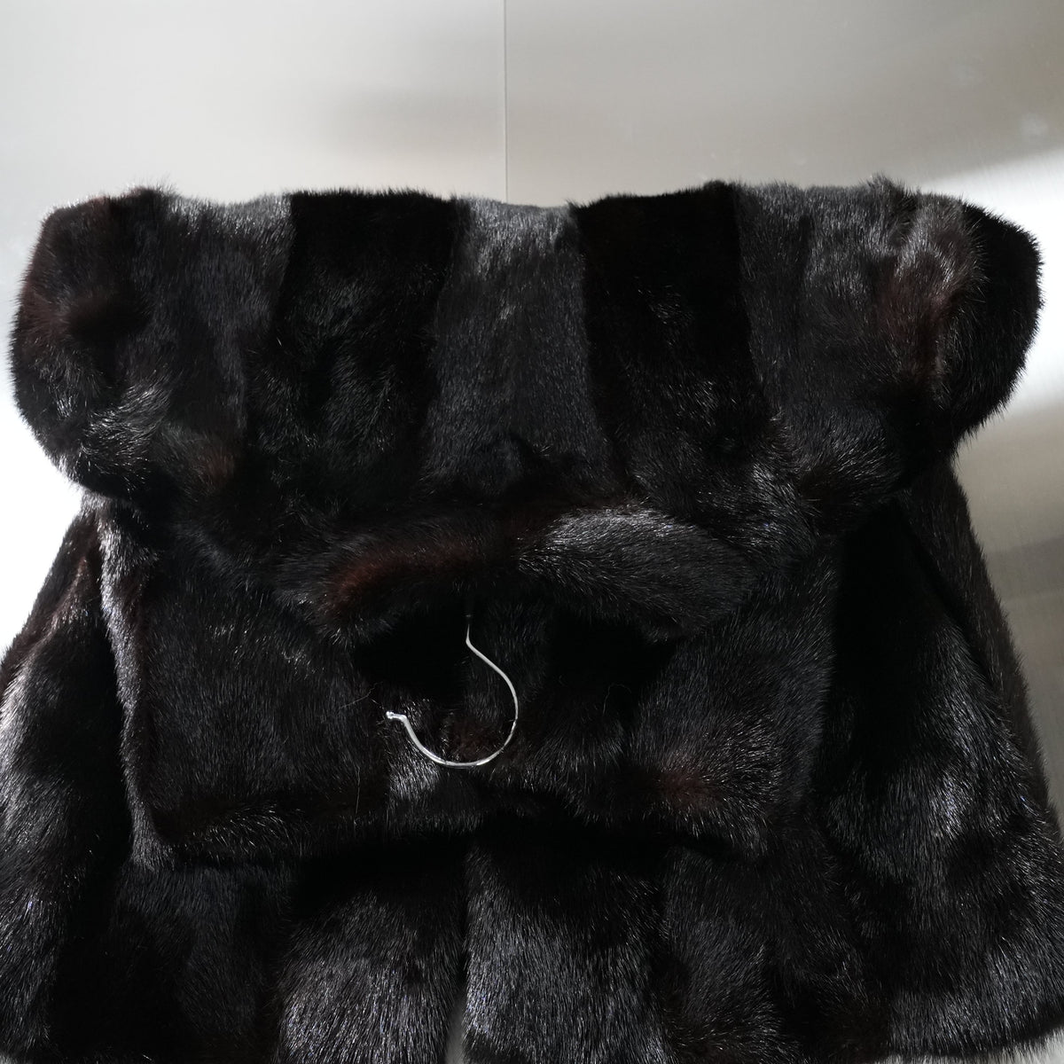 Dark Mink Stripe Design Coat Moonbat Fur - Genuine Vintage Fur From Japan