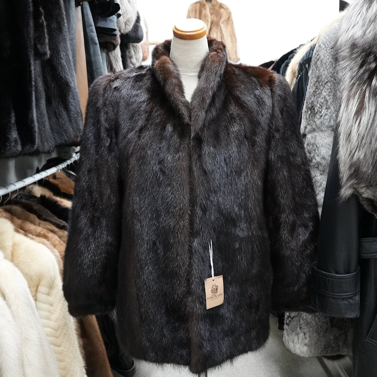 Dark Mink Fur Jacket - Genuine Vintage Fur From Japan