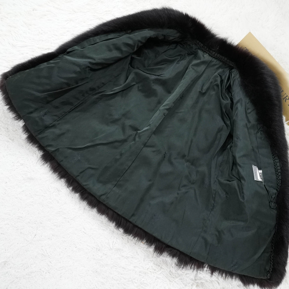 Dark Brown Dyed SAGA FOX Coat - Genuine Vintage Fur From Japan