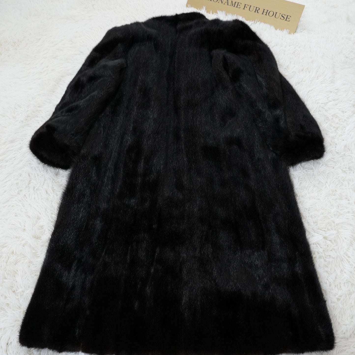 Dark Mink Long Coat Hair Up - SAGA MINK Genuine Vintage Fur Japan