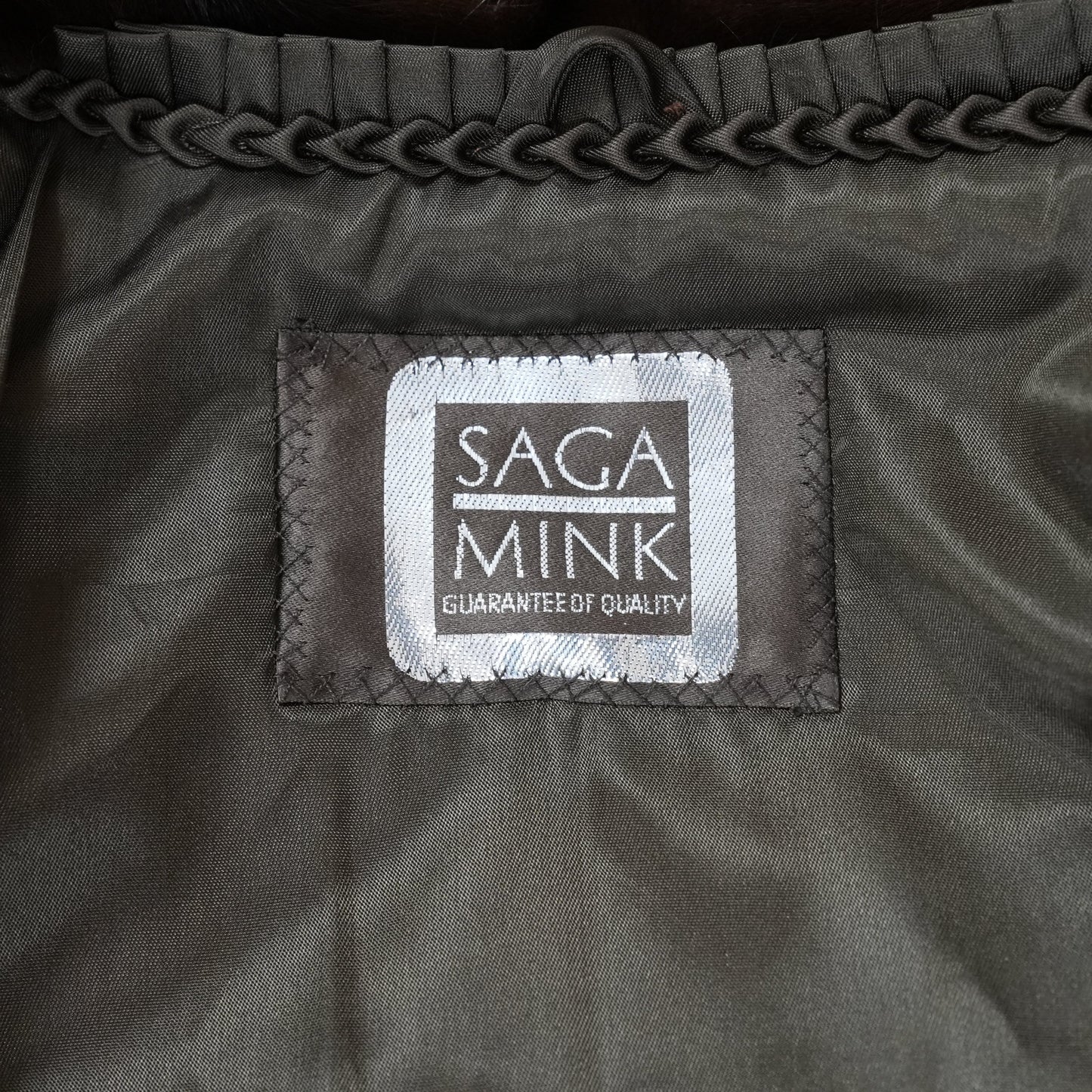 Dark Mink Jacket SAGA MINK - Genuine Vintage Fur From Japan