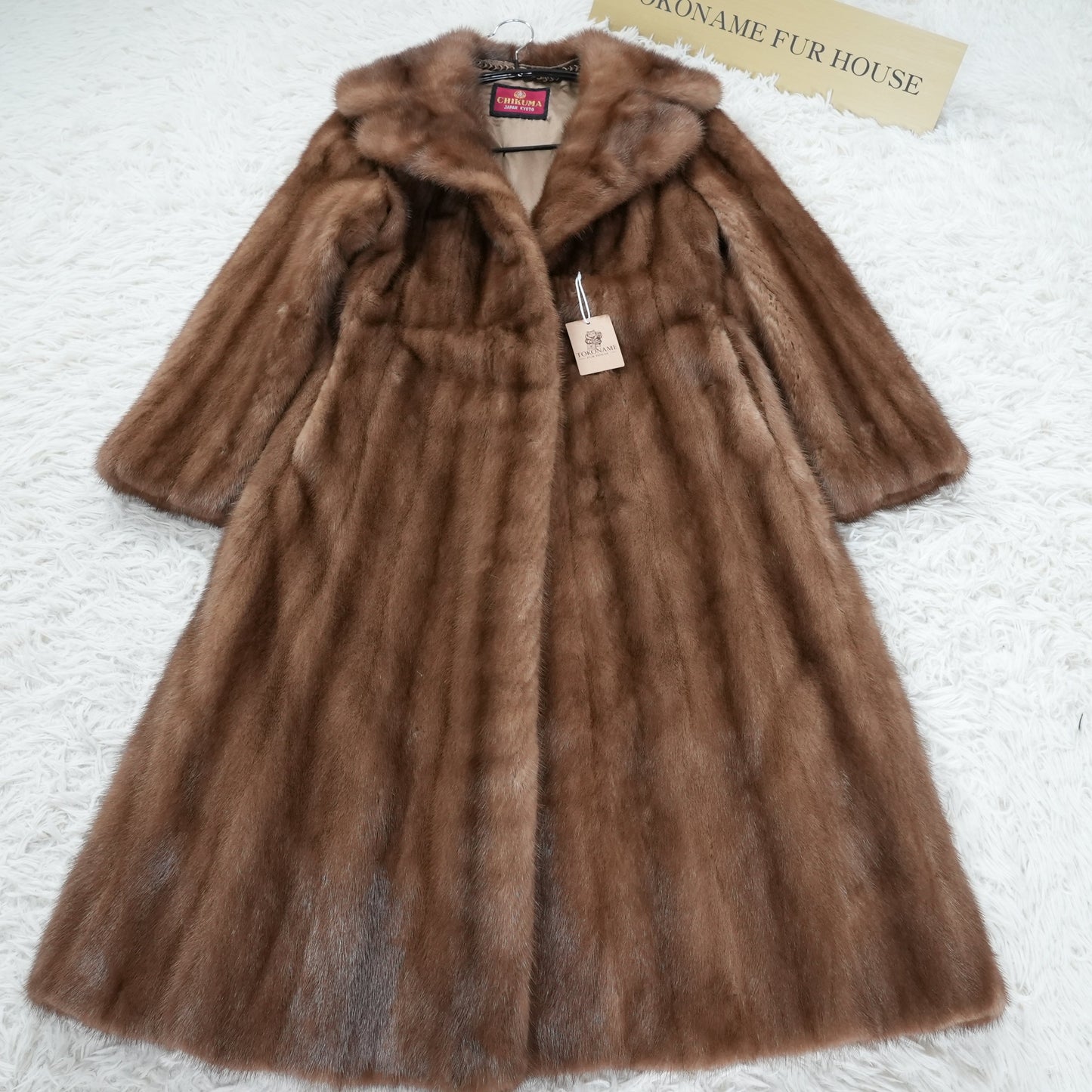 Demi Buff Mink Long Coat EMBA - Genuine Vintage Fur From Japan