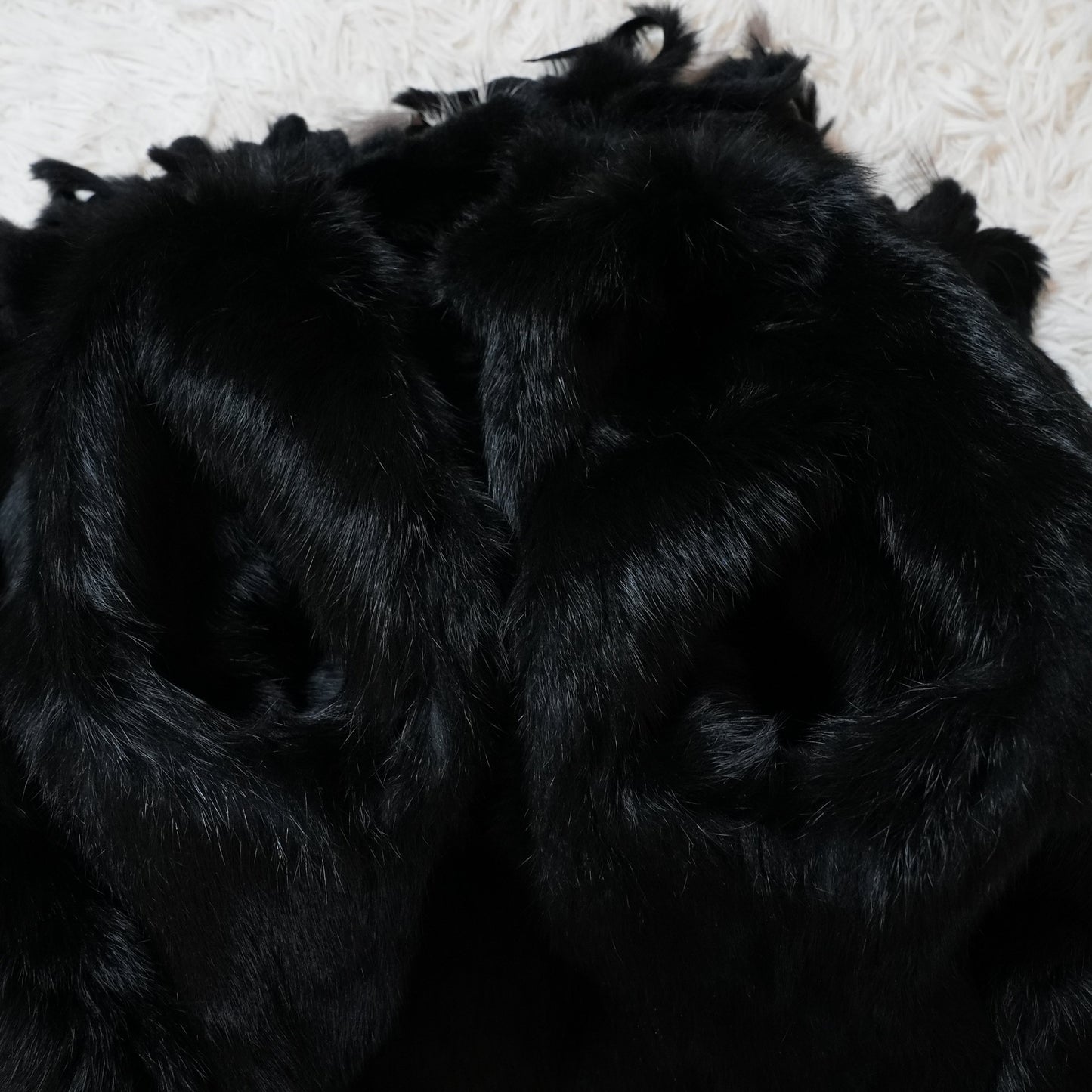 Silver Fox and Rabbit Design Coat New with Tag