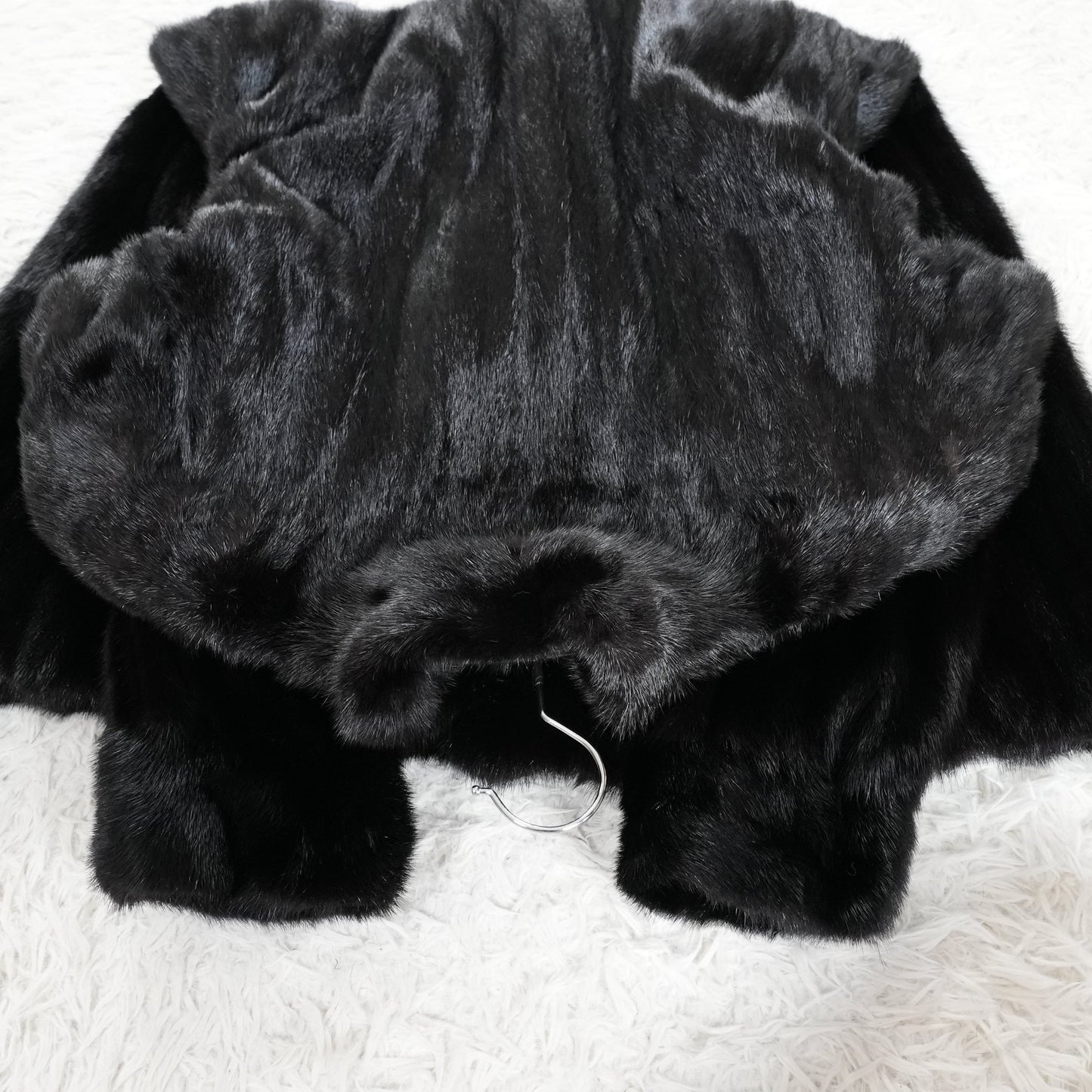 Dark Mink Long Coat glossy - Genuine Vintage Fur From Japan
