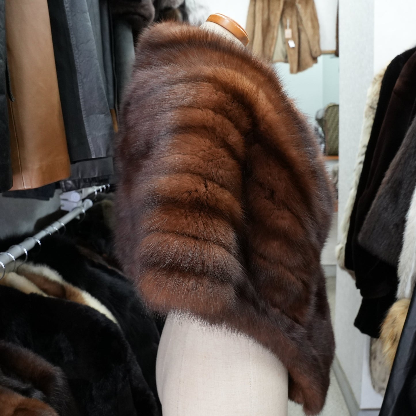 Marten Shawl oversized - Genuine Vintage Fur From Japan