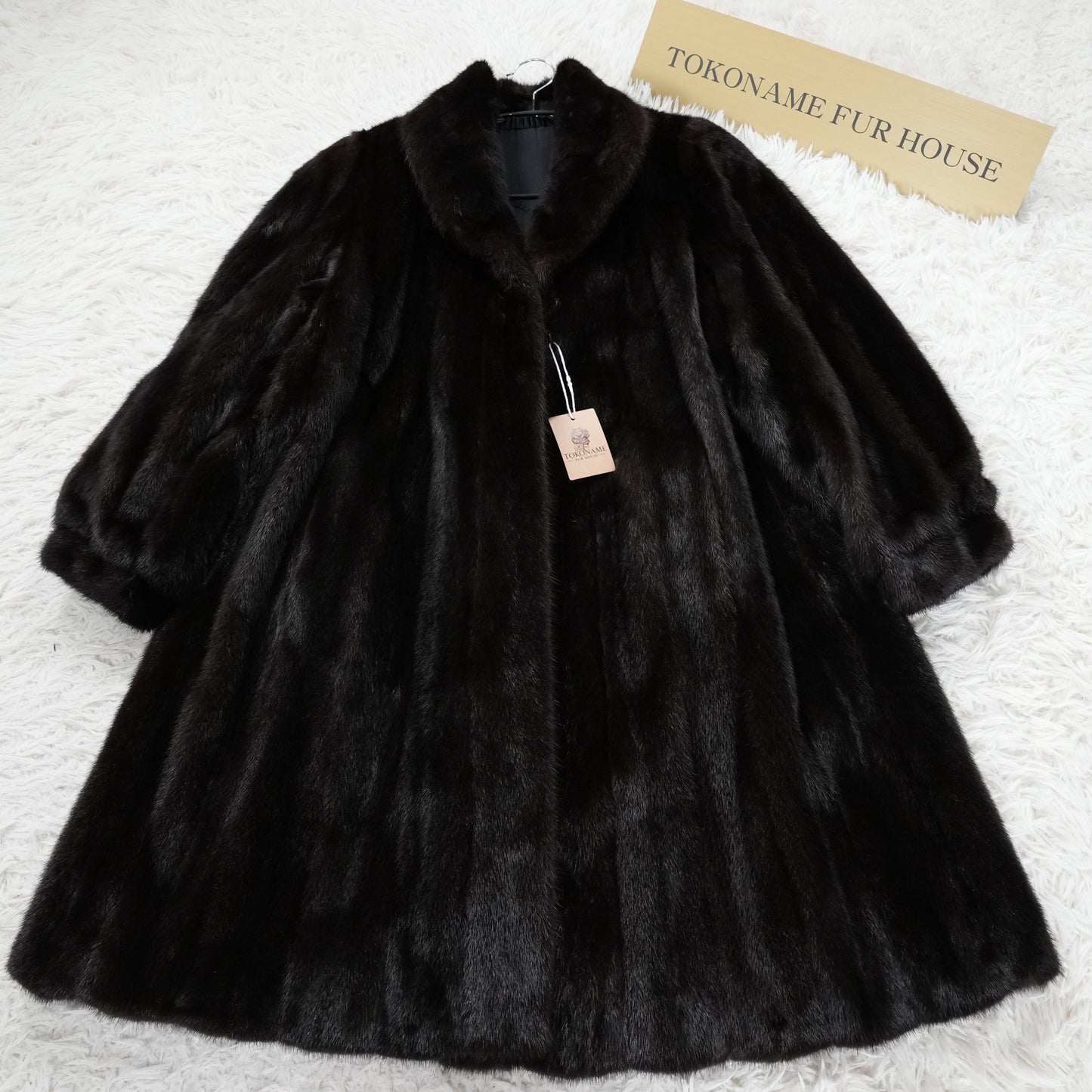 Dark Mink Fur Coat Flare Hem - Genuine Vintage Fur From Japan