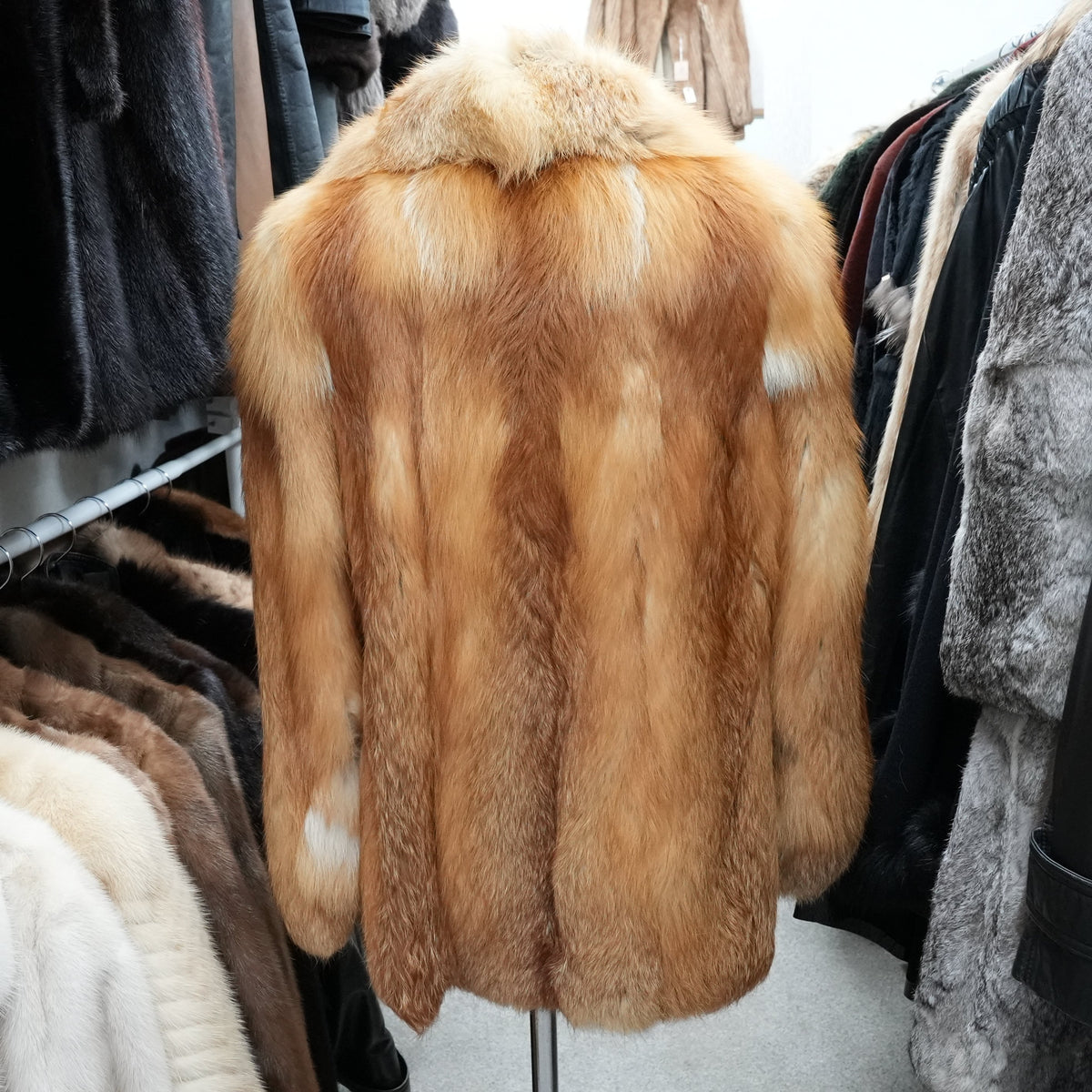 Red Fox Coat - Genuine Vintage Fur From Japan