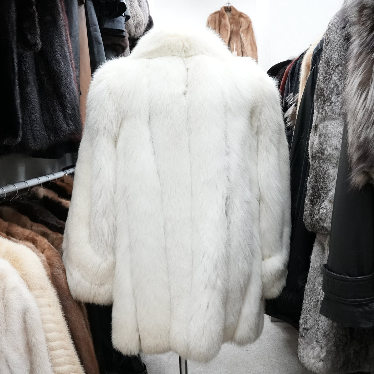 Shadow Fox Fur Coat Soft and Fluffy - Genuine Vintage Fur From Japan