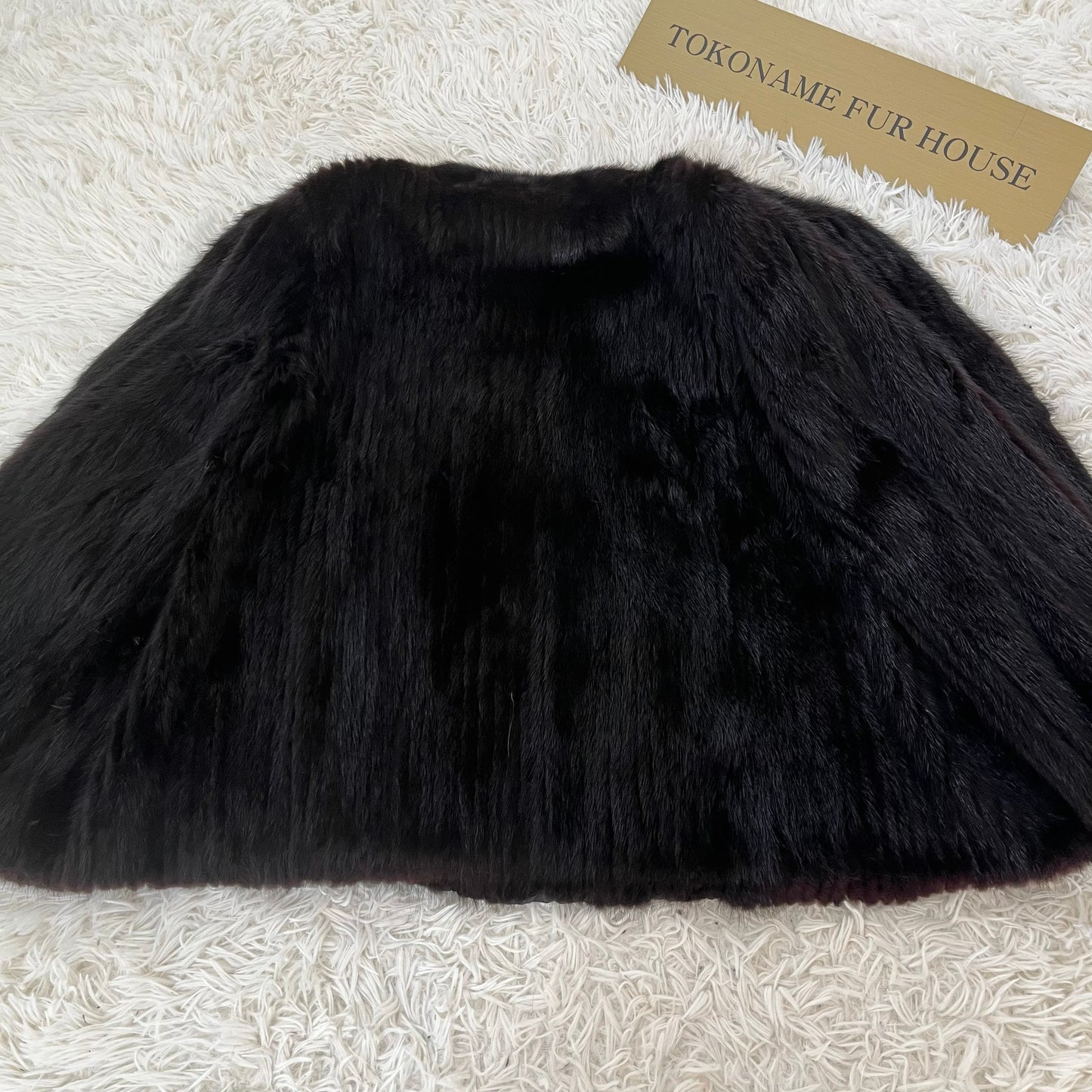 Dark Mink Jacket Stripe Cutting Vintage Fur Japan