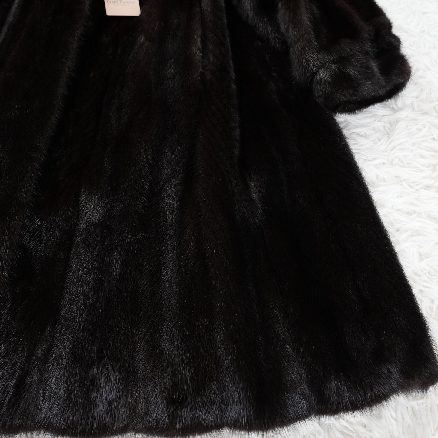 Dark Mink Fur Coat Flare Hem - Genuine Vintage Fur From Japan