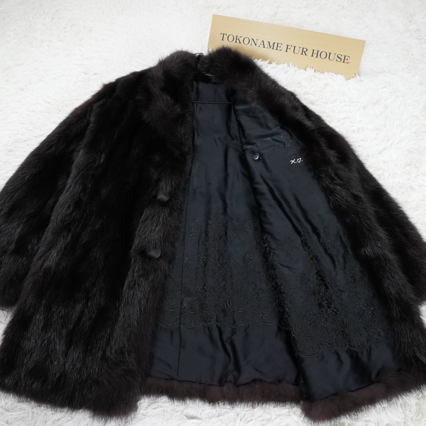 Men Sable Black Dyed Coat - Genuine Vintage Fur From Japan