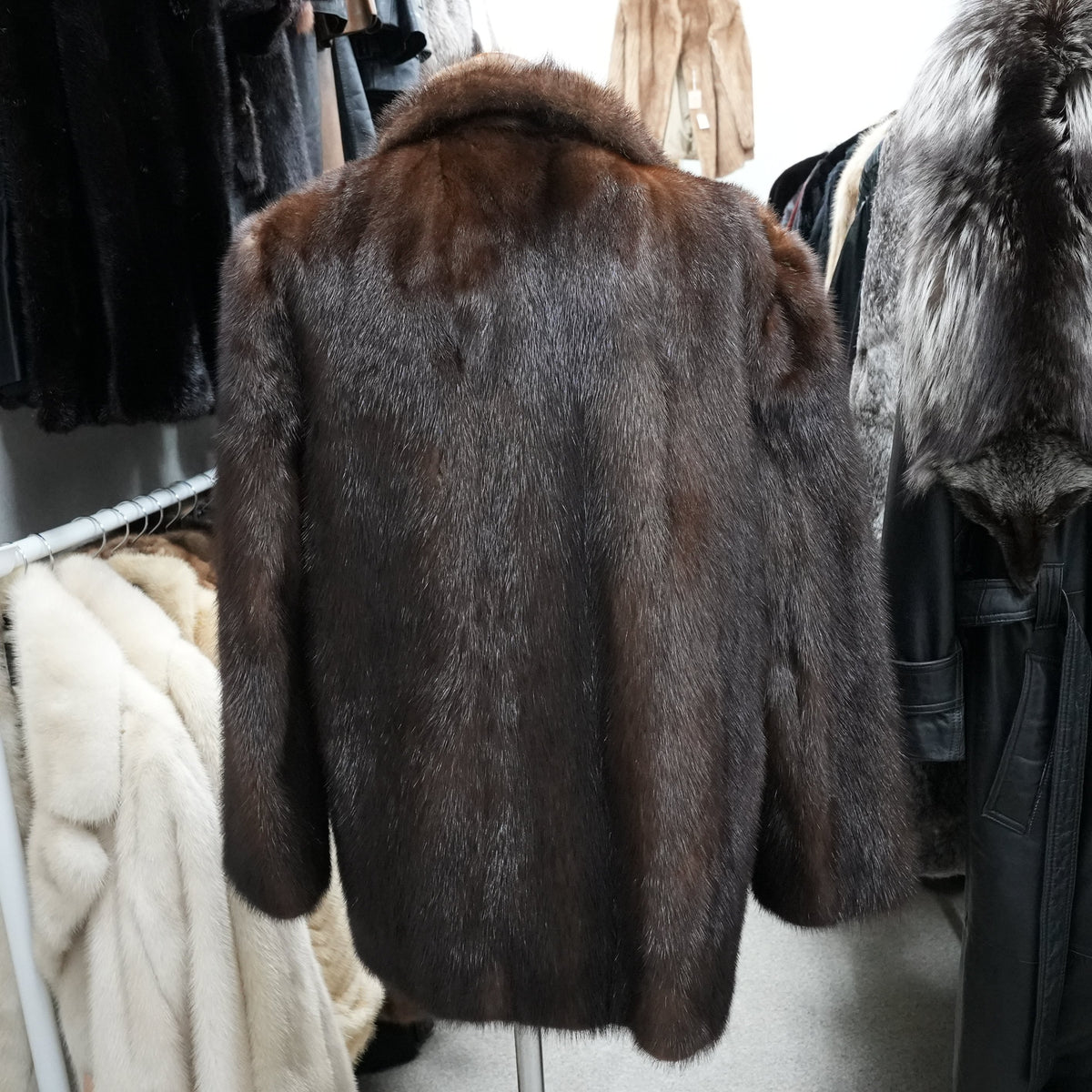 Dark Mink Fur Jacket - Genuine Vintage Fur From Japan