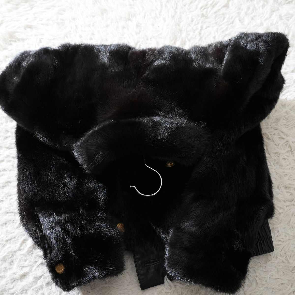 Mink and Leather Jacket Unisex - Genuine Vintage Fur From Japan