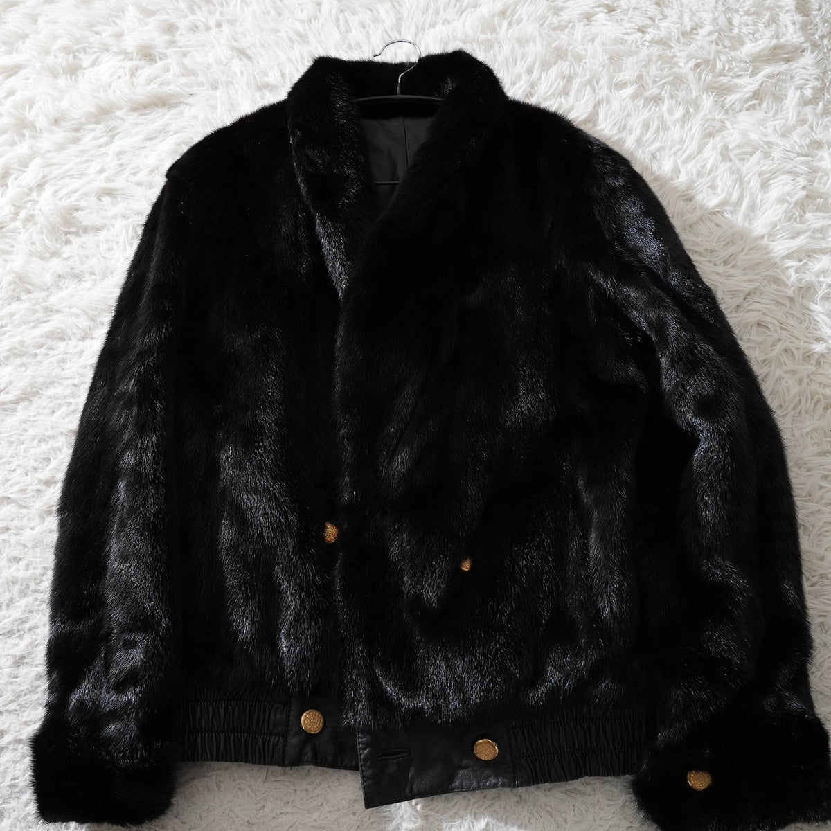 Mink and Leather Jacket Unisex - Genuine Vintage Fur From Japan