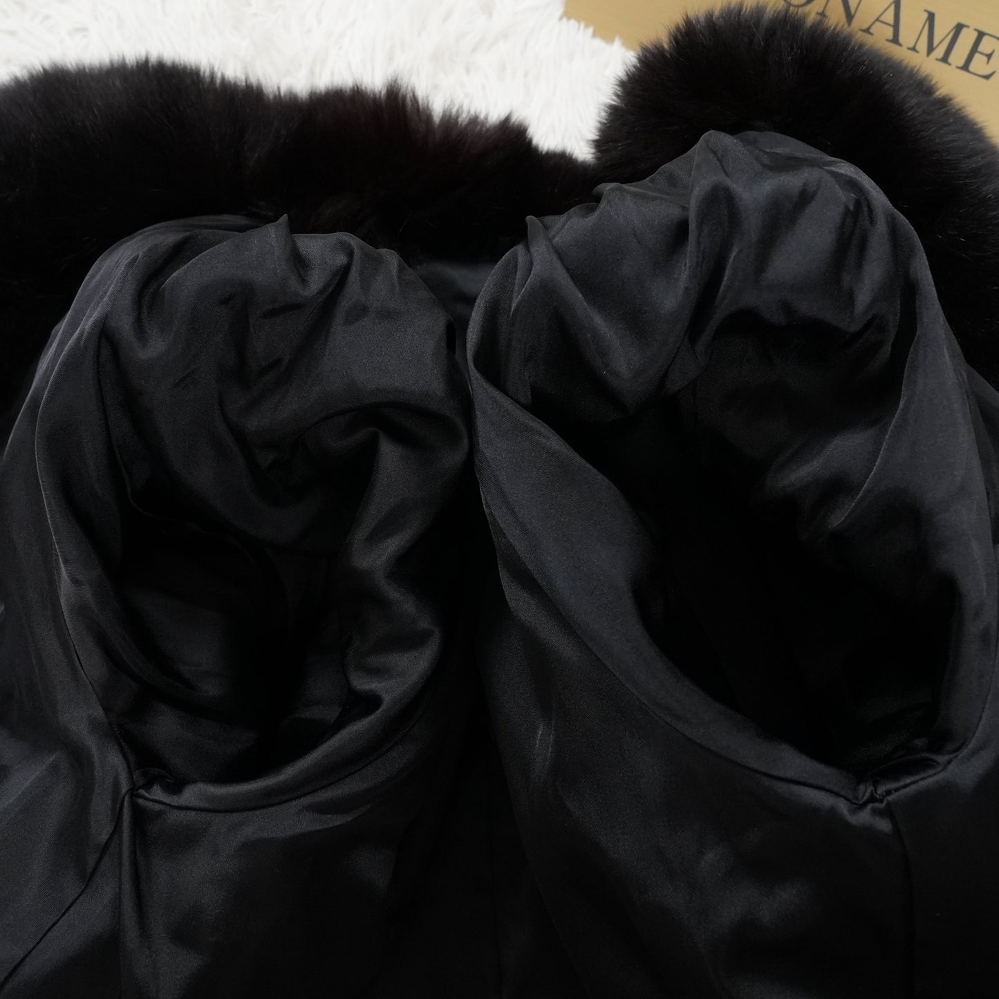 Black Dyed SAGA Fox Coat - Genuine Vintage Fur From Japan