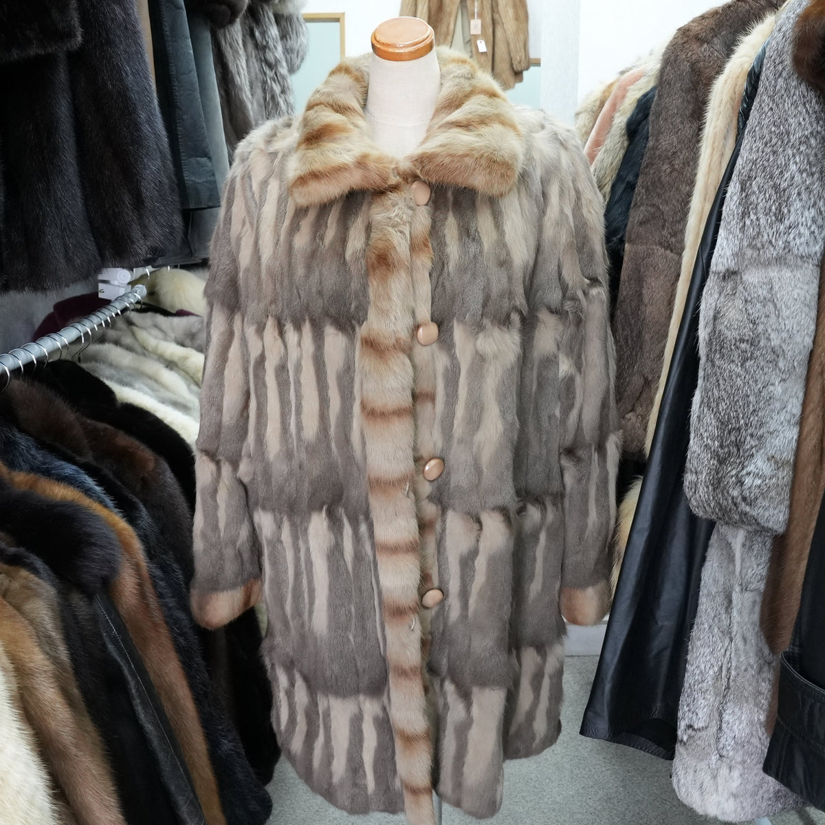 Russian Squirrel Reversible Coat - Genuine Vintage Fur from Japan