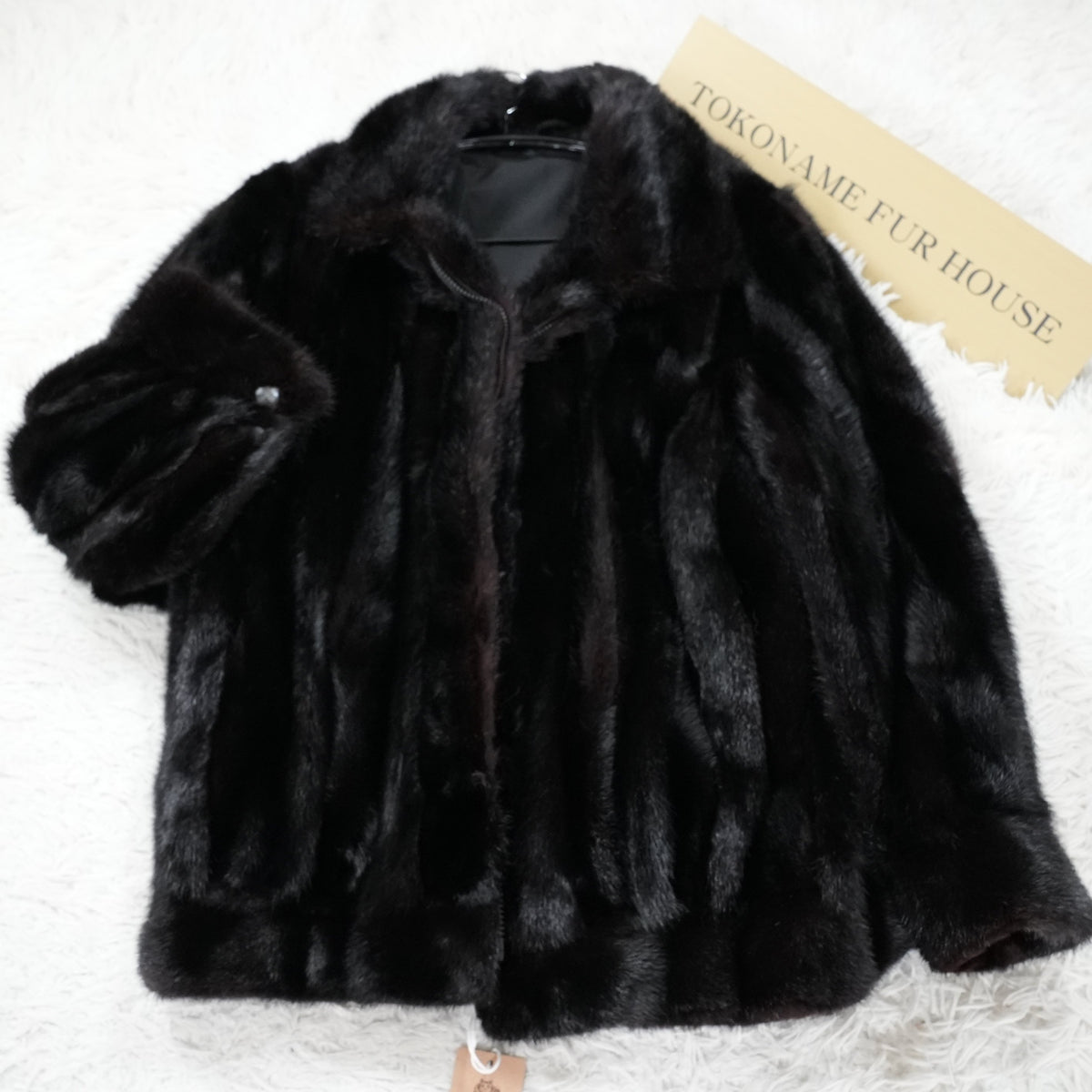 Dark Mink Zip Up Jacket - Genuine Vintage Fur From Japan