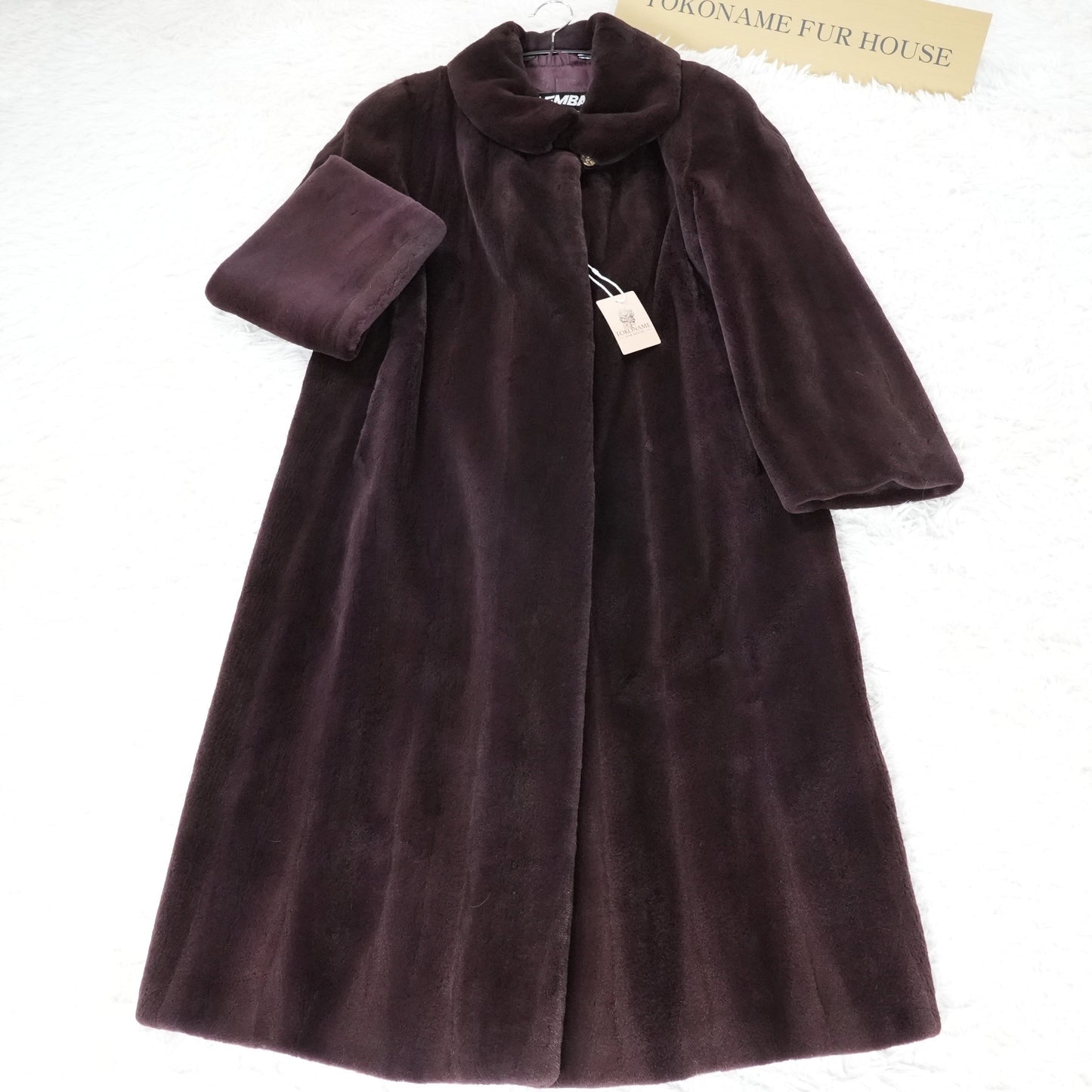 Chocolate Brown Shaved Mink Long Coat EMBA - Genuine Vintage Fur From Japan