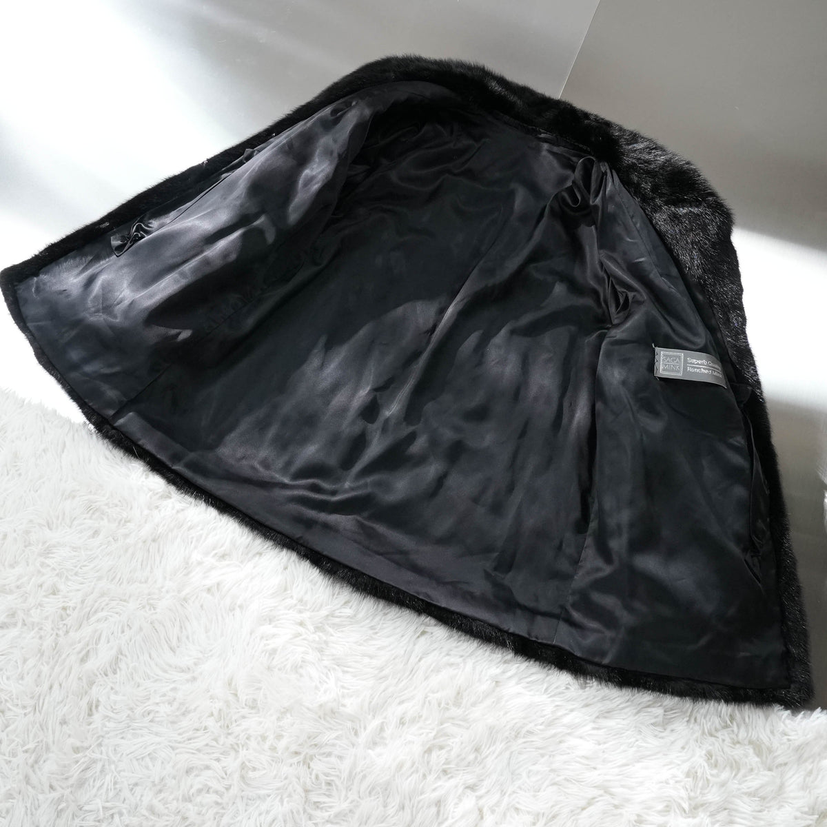 SAGA Mink Fur Coat Soft Leather - Genuine Vintage Fur From Japan