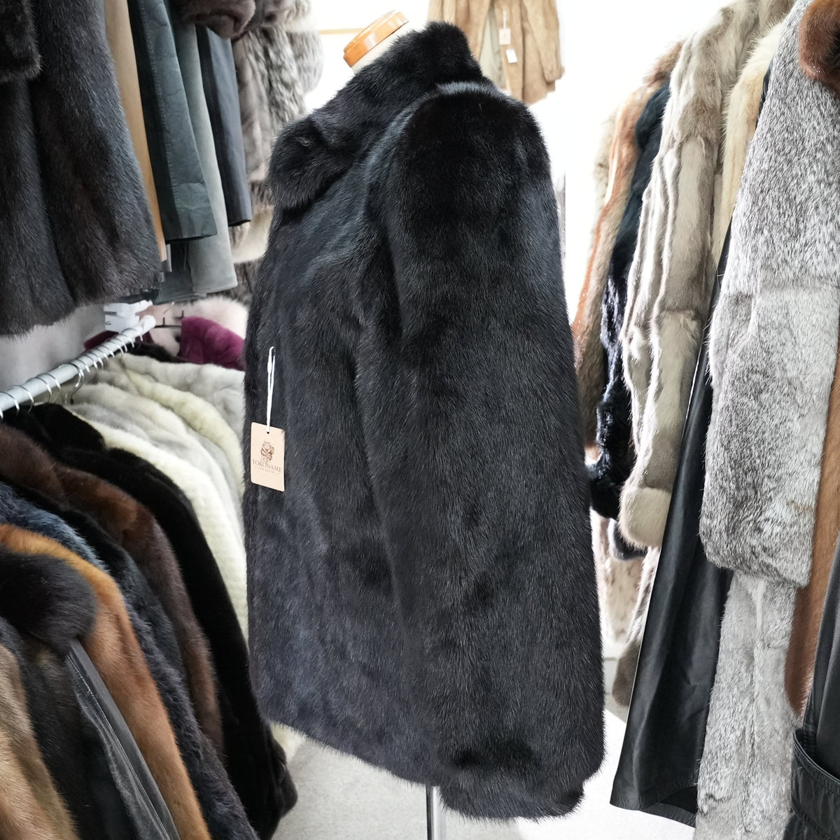 Dark Mink Fur Coat - Genuine Vintage Fur From Japan