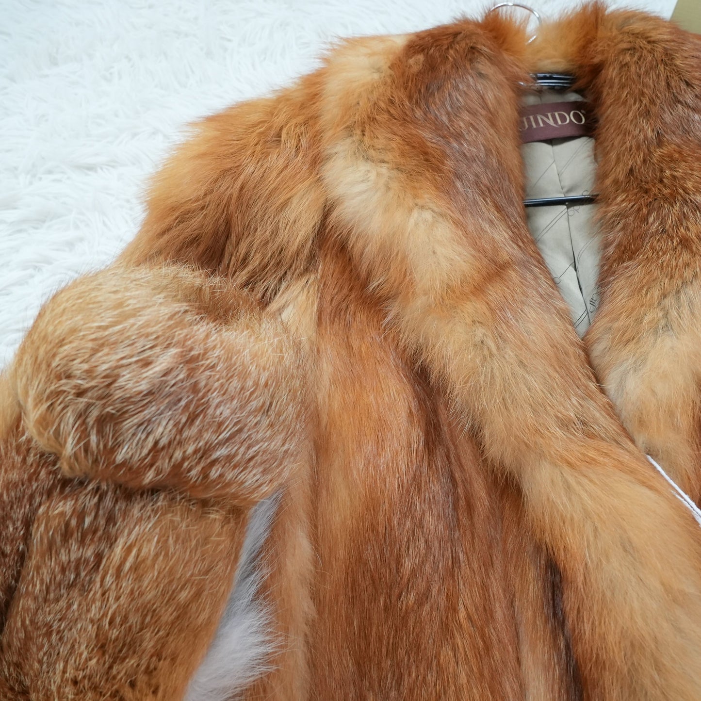 Red Fox Fur Coat Soft & Fluffy - Genuine Vintage Fur From Japan
