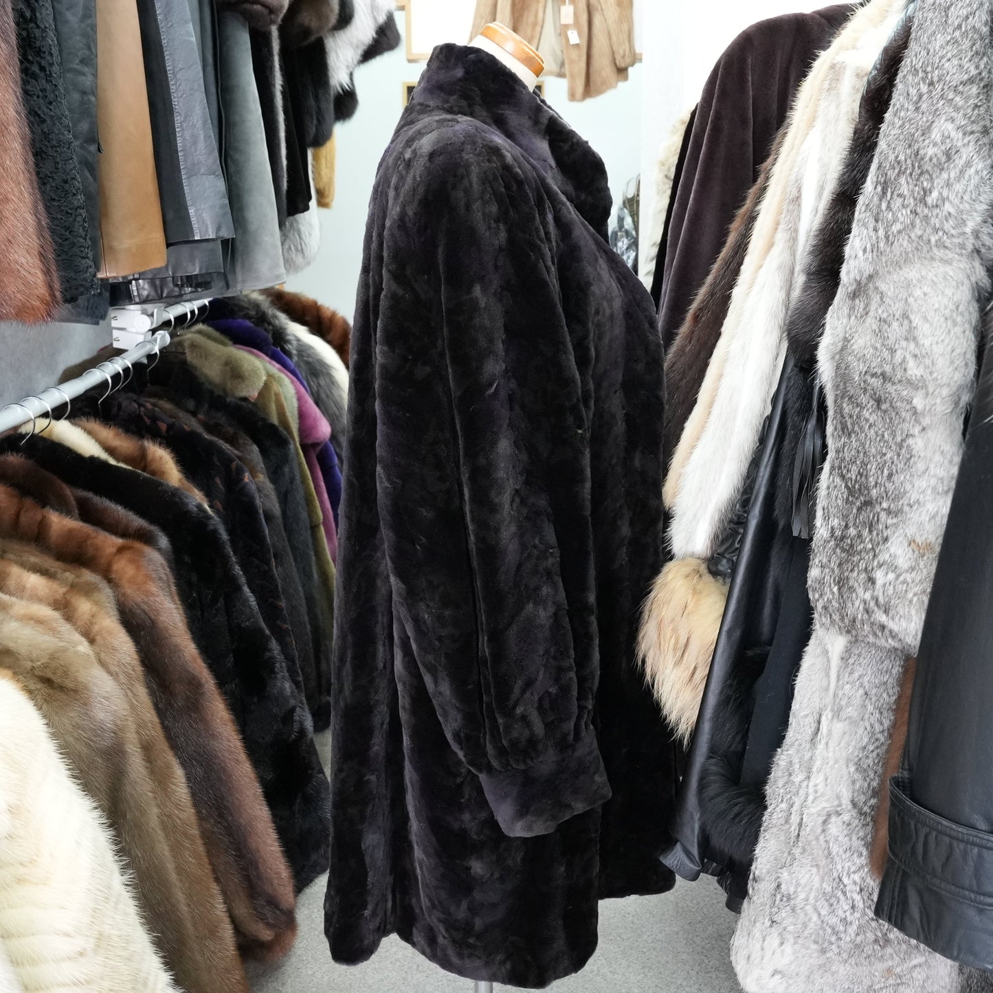 Shaved Mink Design Long Coat SAGA MINK - Genuine Vintage Fur From Japan
