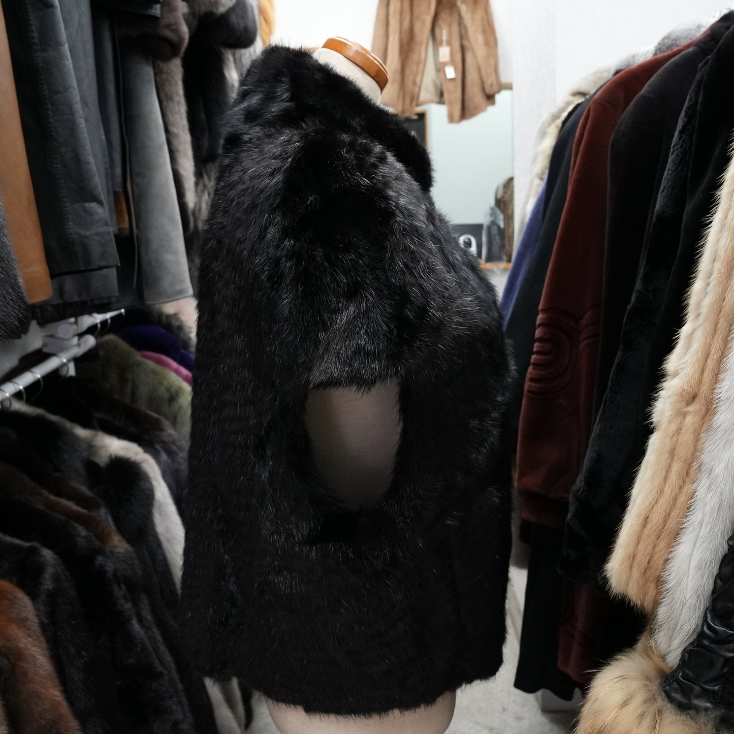 Dark Mink Vest - Genuine Vintage Fur From Japan