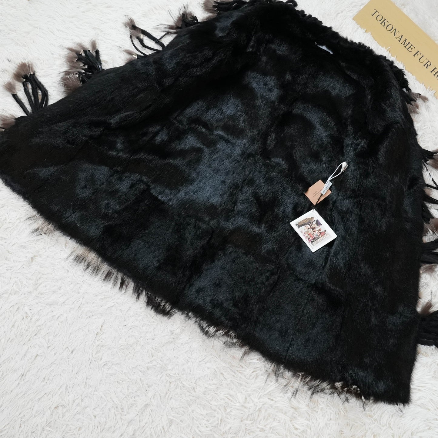 Silver Fox and Rabbit Design Coat New with Tag