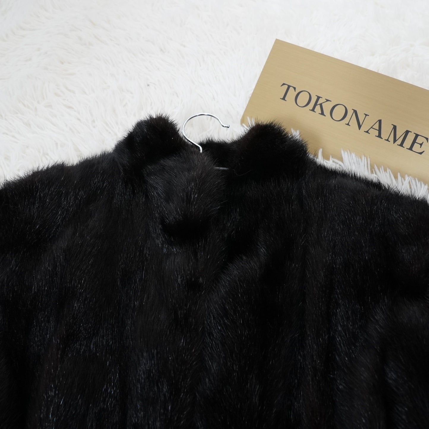 Dark Mink Long Coat Hair Up - SAGA MINK Genuine Vintage Fur Japan