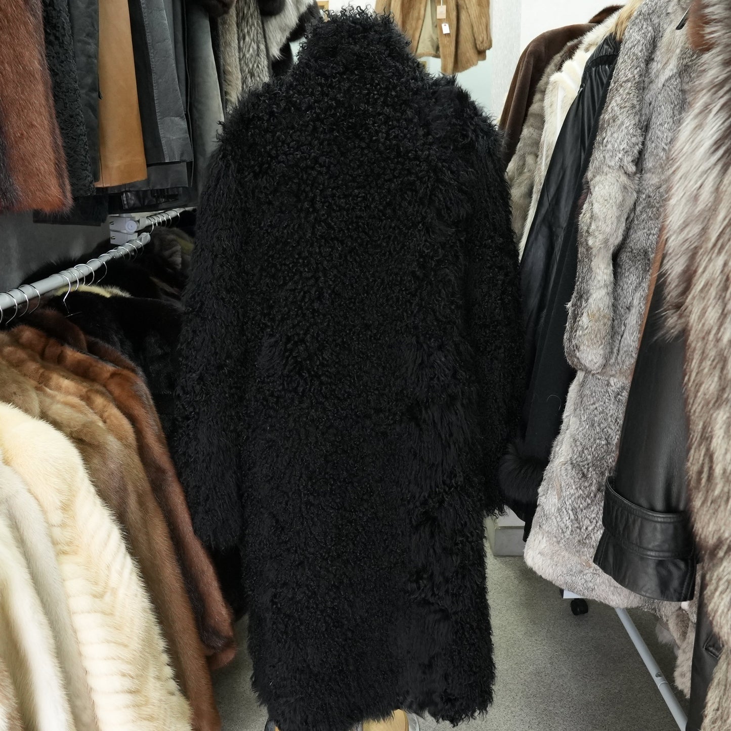 Mongolian Lamb Fur Reversible Coat - Genuine Vintage Fur From Japan