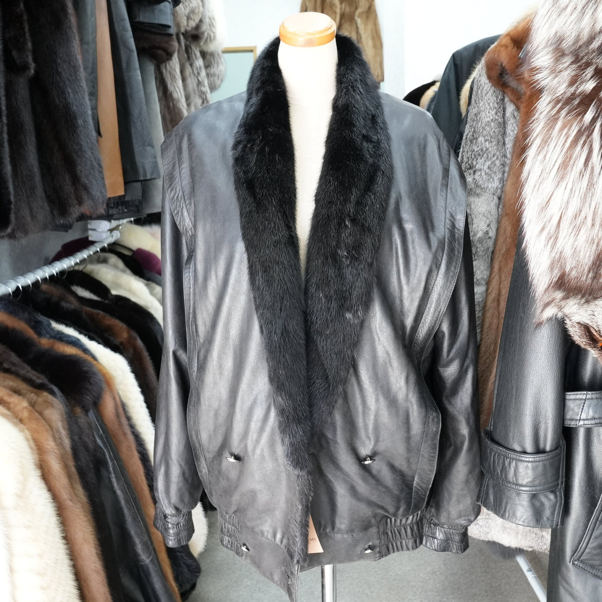 Mink and Leather Reversible Jacket - Genuine Vintage Fur From Japan