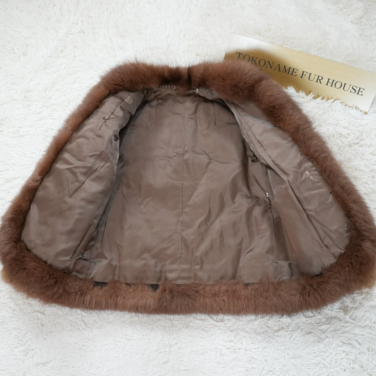Brown Dyed Fox Fur Coat - Genuine Vintage Fur From Japan