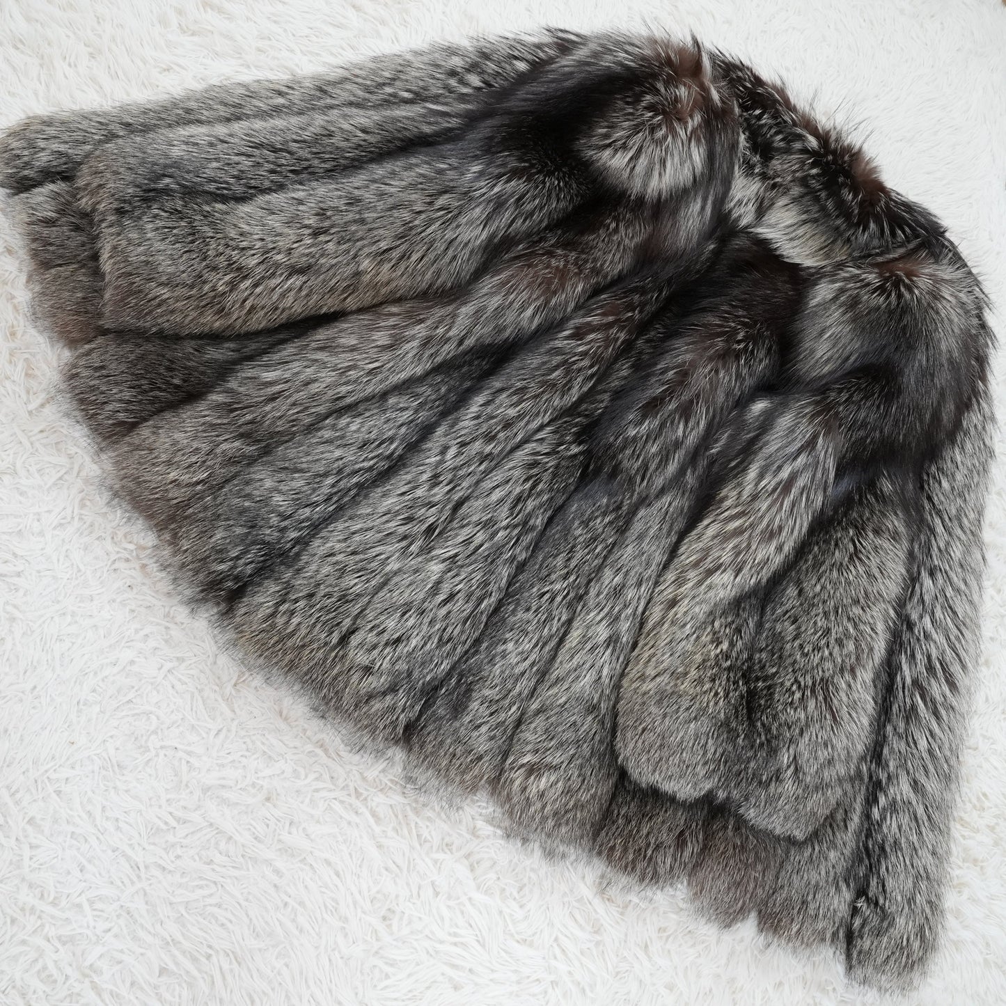 Silver Fox Coat - Genuine Vintage Fur From Japan
