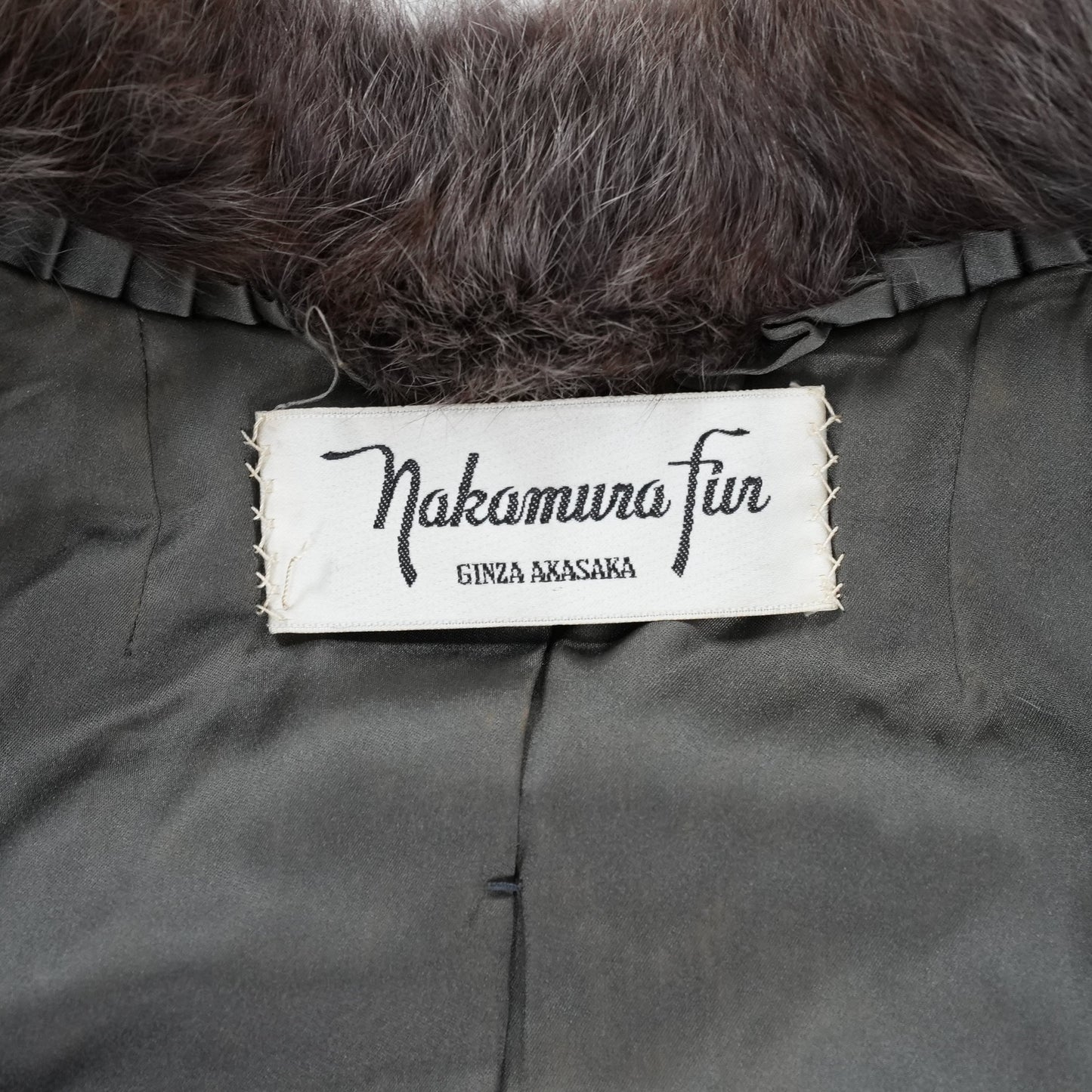 Dark Bronw Dyed Fox Fur Coat - Genuine Vintage Fur From Japan