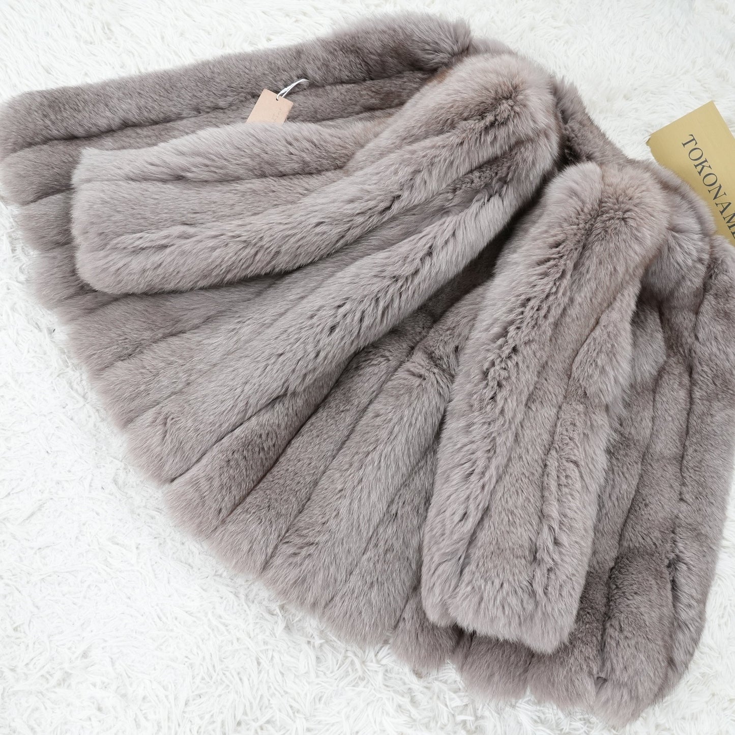 SAGA FOX Mocha Brown Deyd Coat - Genuine Vintage Fur From Japan