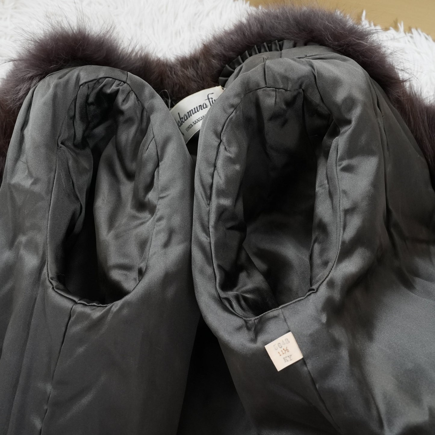 Dark Bronw Dyed Fox Fur Coat - Genuine Vintage Fur From Japan