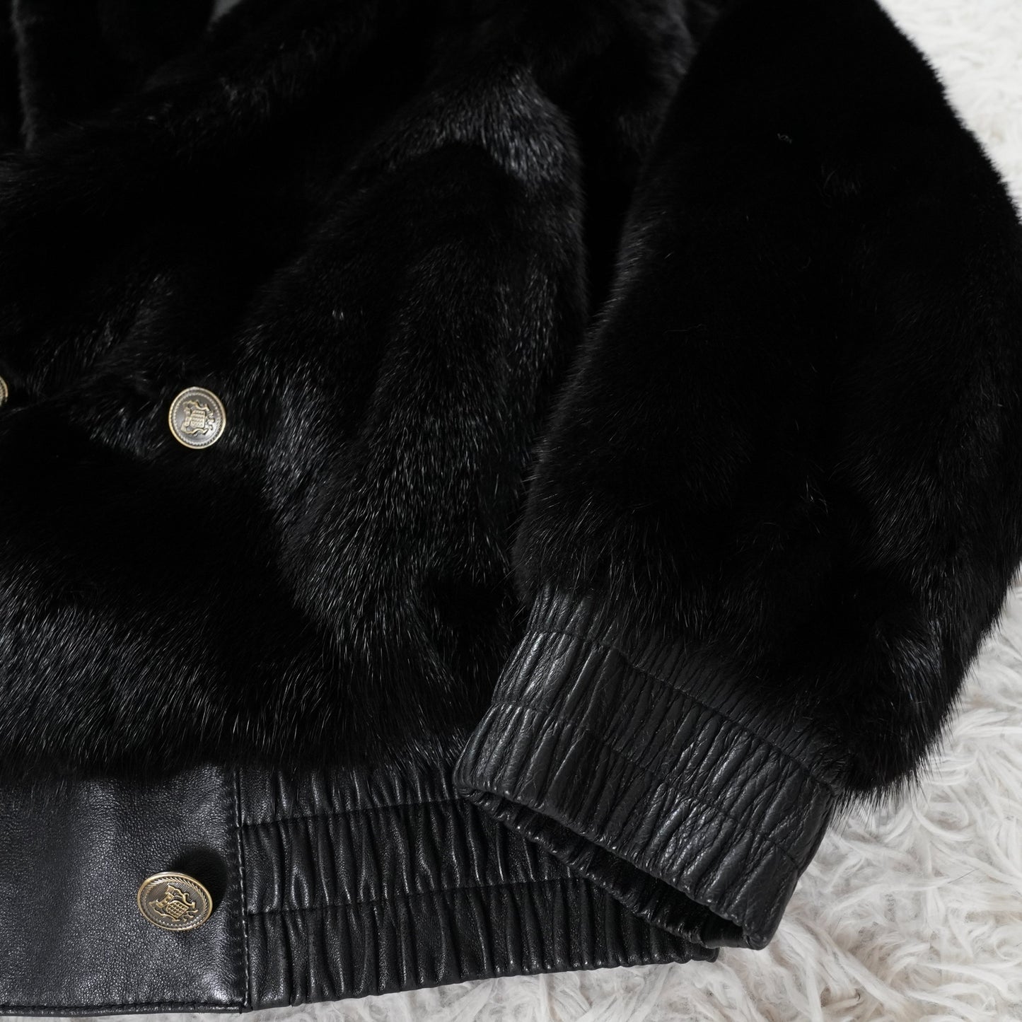 Unisex Reversible Mink and Leather Coat - Genuine Vintage Fur From Japan