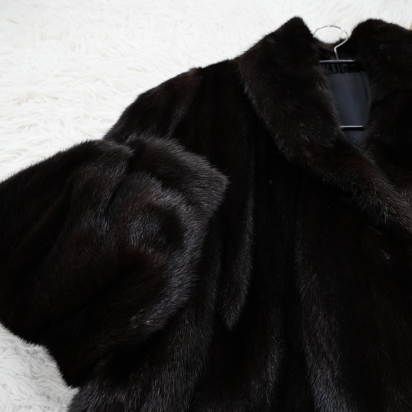 Dark Mink Fur Coat Flare Hem - Genuine Vintage Fur From Japan