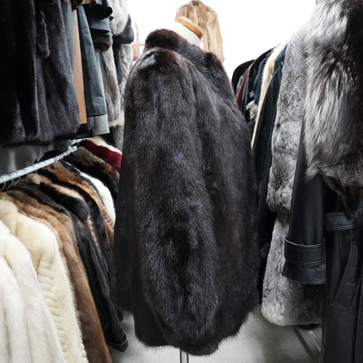 Dark Mink Fur Jacket - Genuine Vintage Fur From Japan