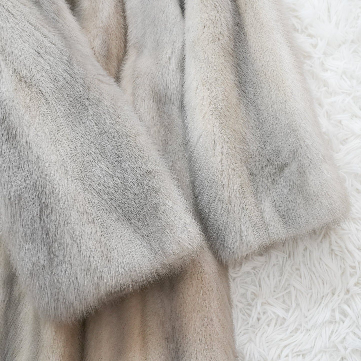Sapphire Mink Long Coat Genuine Vintage Fur Japan