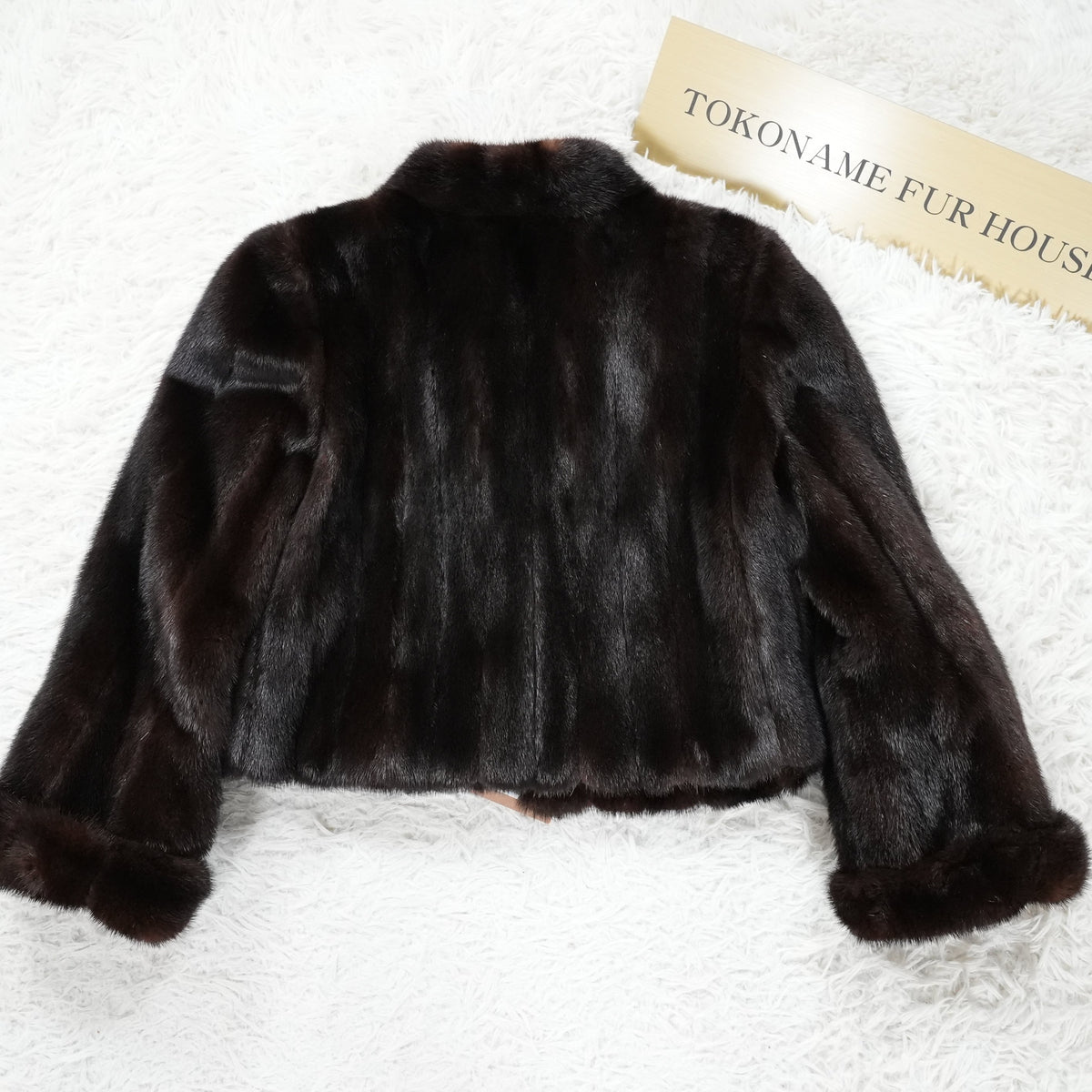 EMBA Mink crop Jacket Roll up Sleeve - Genuine Vintage Fur From Japan