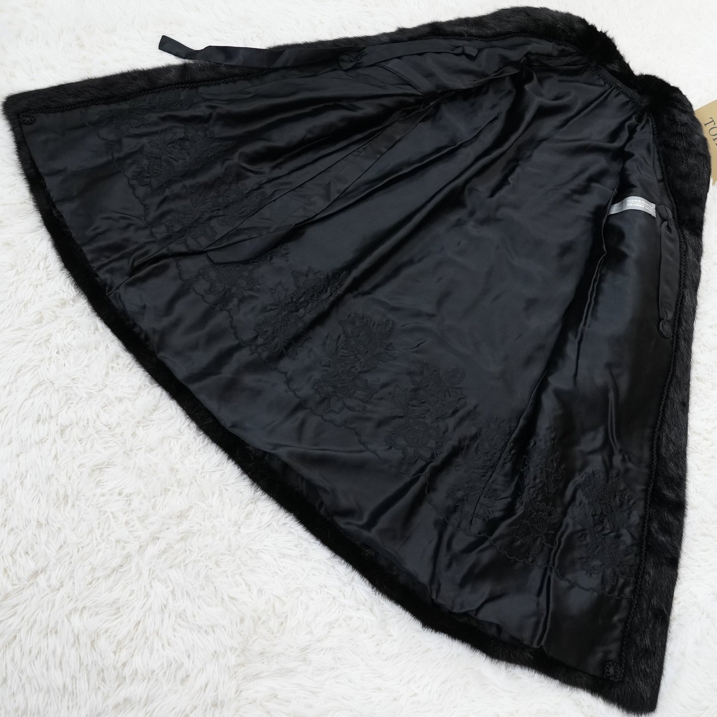 Black Mink Long Coat - SAGA MINK Genuine Vintage Fur Japan
