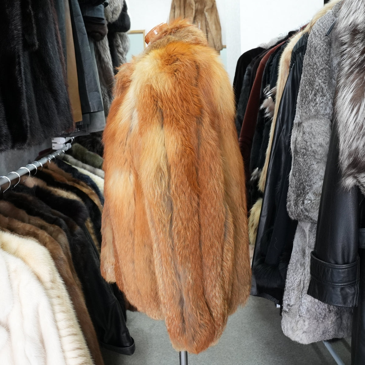 Red Fox Coat Rambulton - Genuine Vintage Fur From Japan