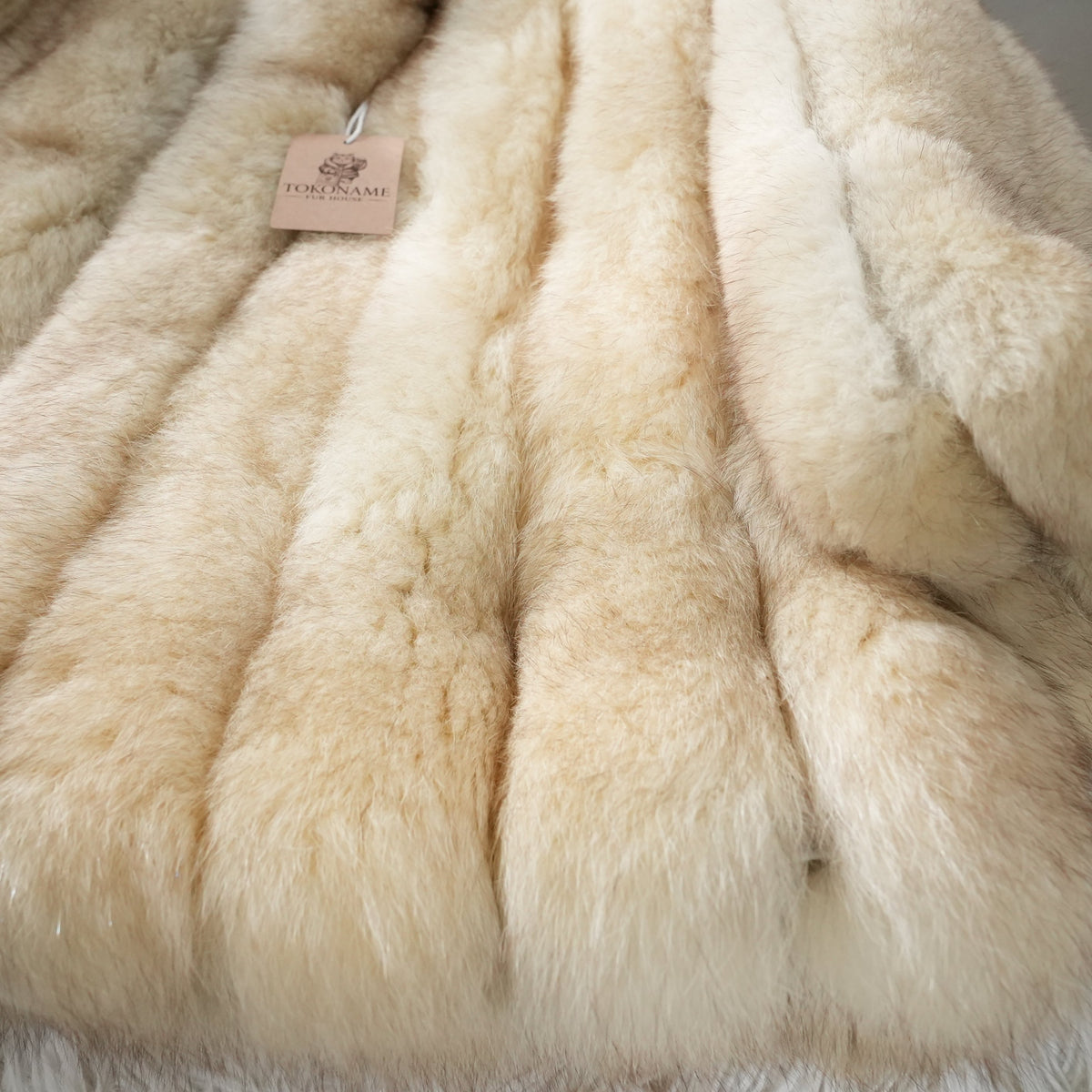 Blue Fox Fur Coat Soft and Fluffy - Genuine Vintage Fur From Japan