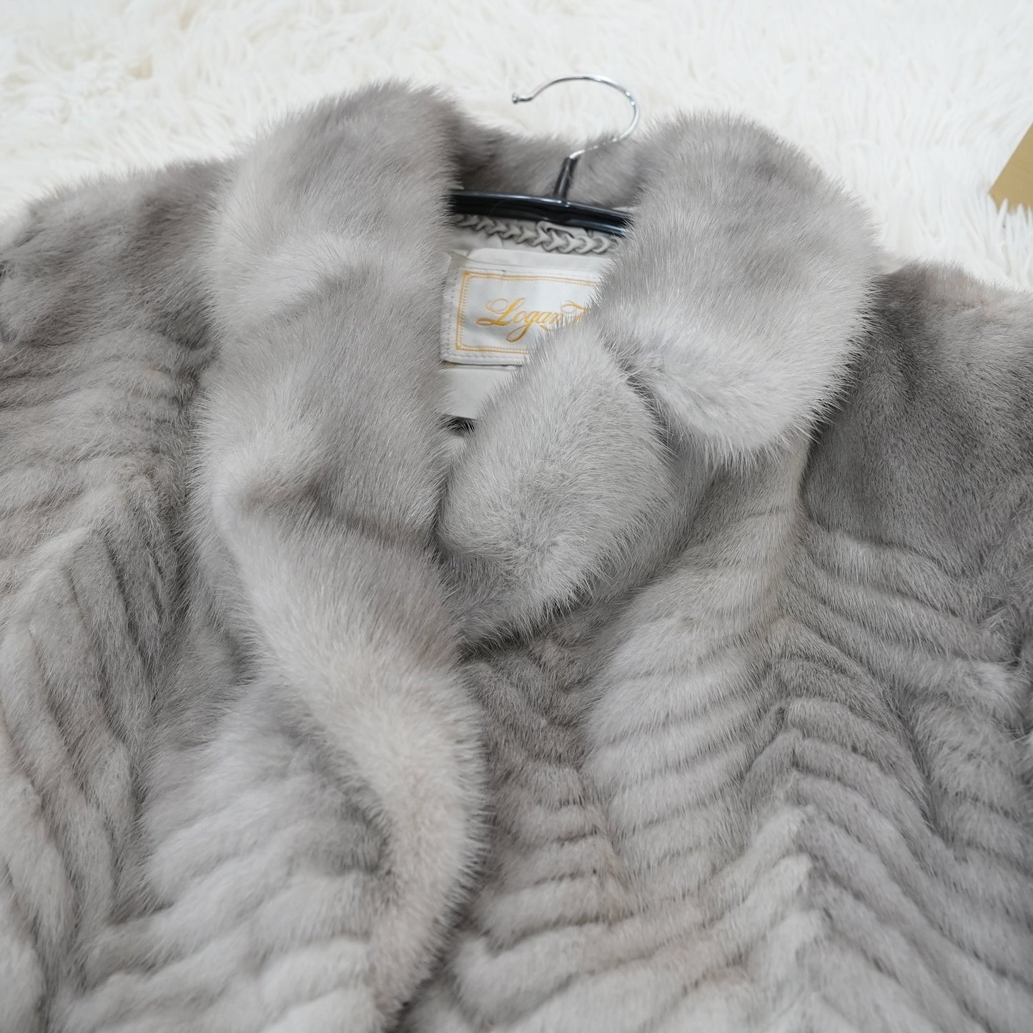 Sapphire Mink Jacket ZigZag Cutting Genuine Vintage Fur Japan