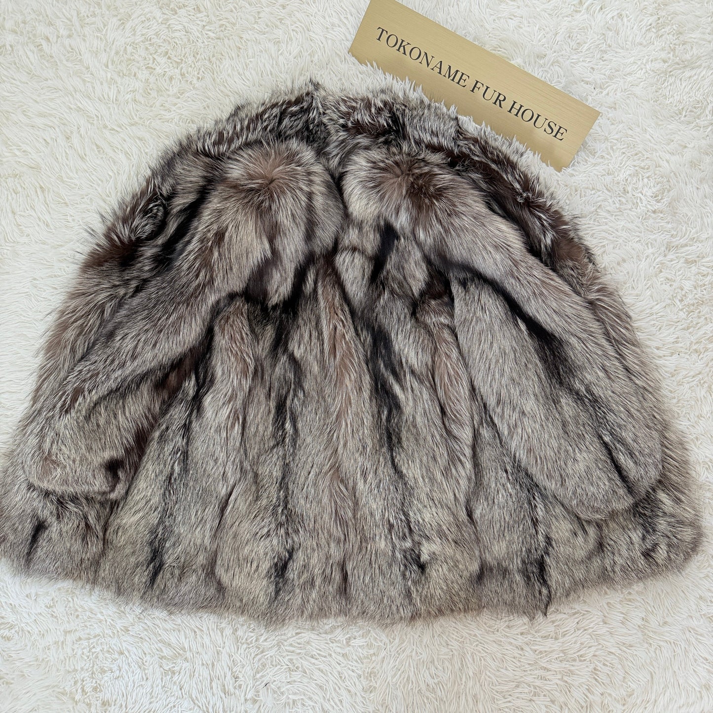 Silver Fox Coat - SAGA FOX Fluffy Genuine Vintage Fur Japan