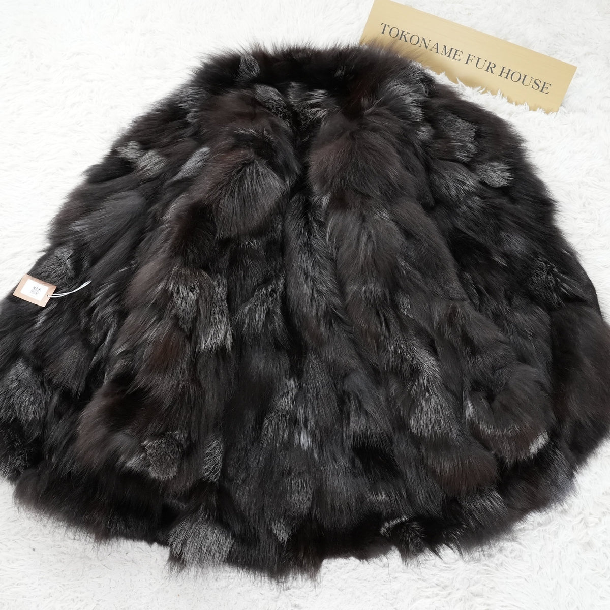 Dark Brown Dyed Silver Fox Fur Coat Italiya - Genuine Vintage Fur From Japan